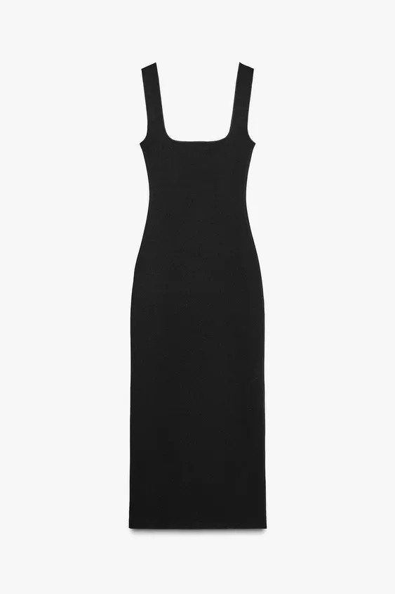 STRETCH SQUARE NECK DRESS | Zara US