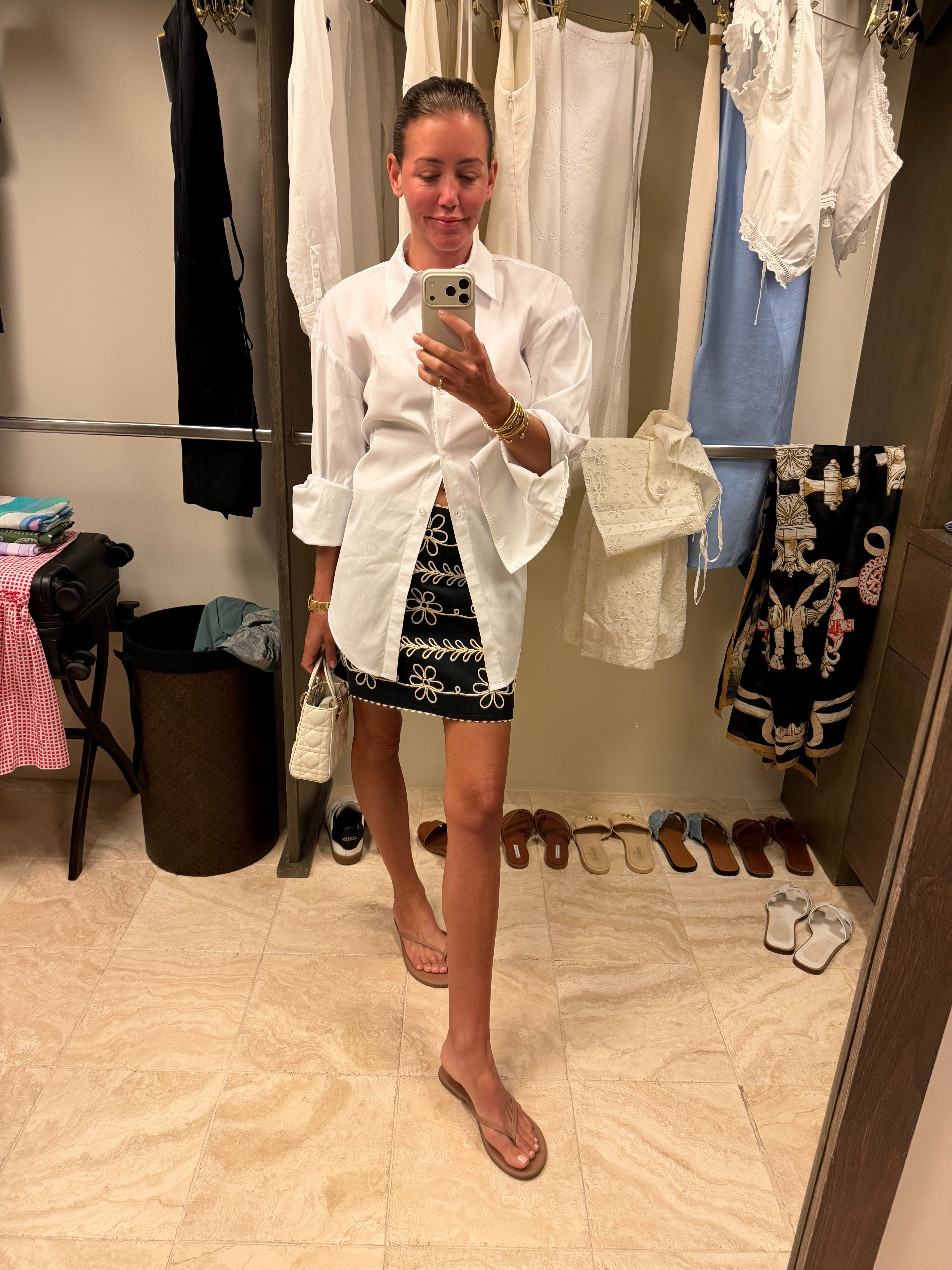 simon miller shirt (sold out), similar here // sezane skirt // tkees sandals // dior bag 

 