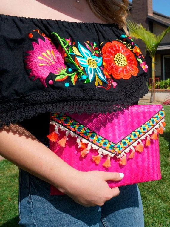 Artisanal Floral off the Shoulder Mexican Top  Traditional | Etsy | Etsy (US)