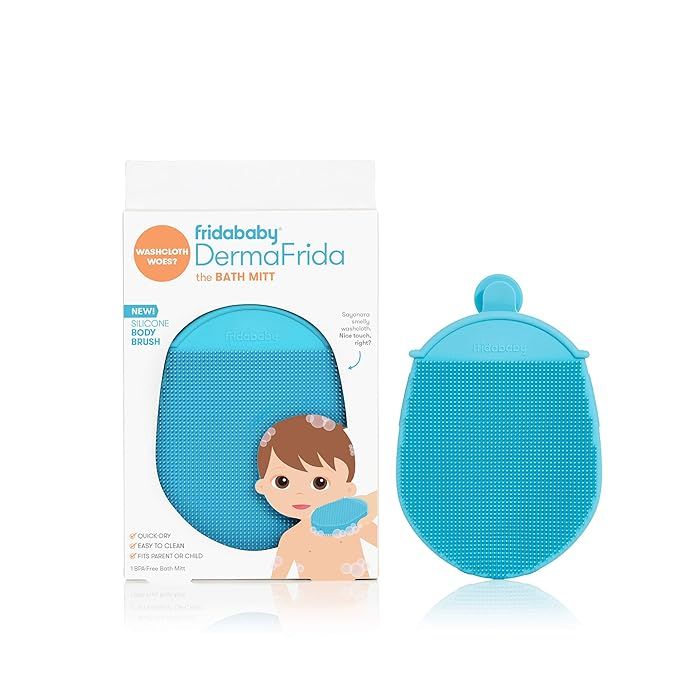 DermaFrida the Bath Mitt by Frida Baby | Toddler Quick-Dry Body Bath Brush, Silicone, Replacement... | Amazon (US)