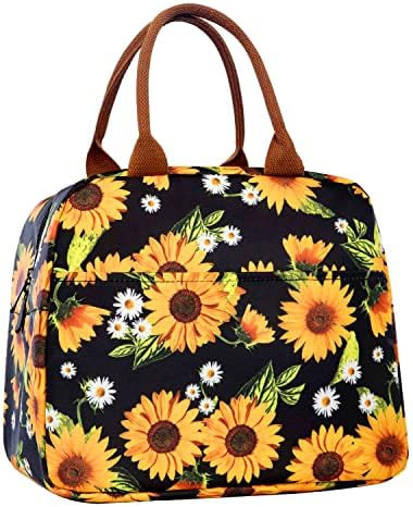 Idle Hippo Lunch Bags for Women Insulated Lunch Box Cooler Tote Bag with Front Pocket Reusable Lu... | Amazon (US)