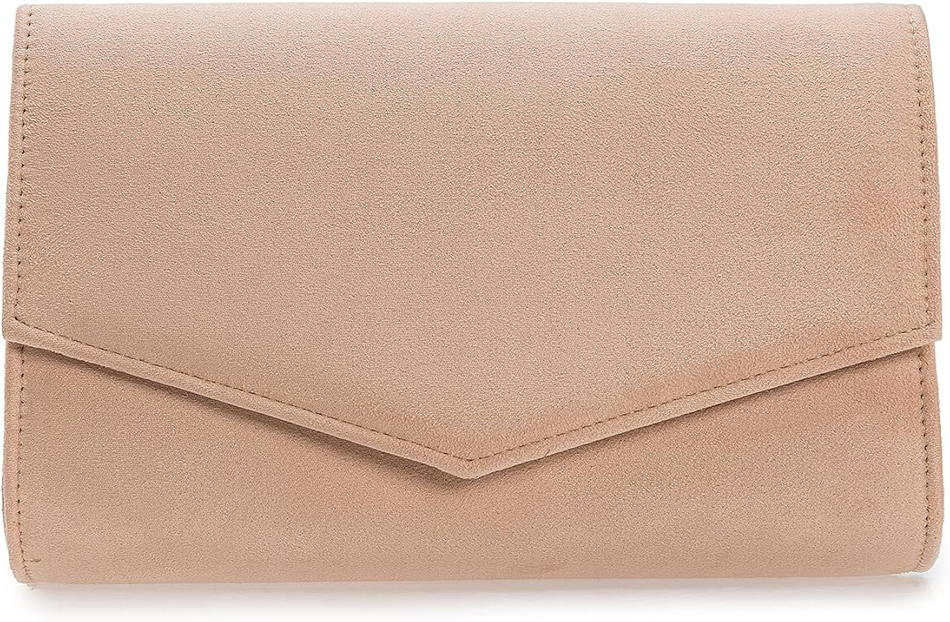 Women Evening Bag Dressy Clutch Handbag Faux Suede Purse for Wedding | Amazon (US)