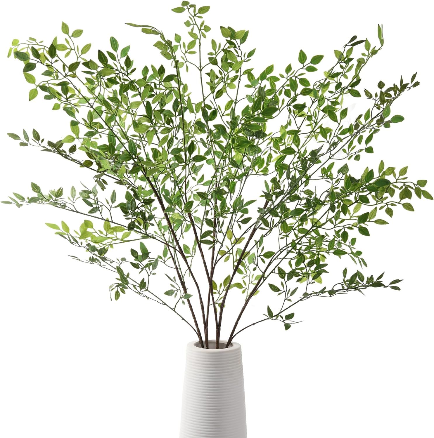 Faux Greenery Stems, Artificial Greenery Branches for Vase, Fake Nandina Plant 42.52" Long Stems ... | Amazon (US)