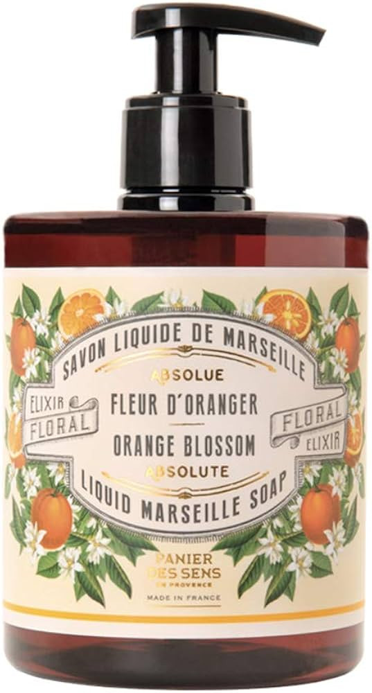 Panier des Sens Orange Blossom foaming Liquid Marseille soap, Hand wash - Savon de Marseille Made... | Amazon (US)