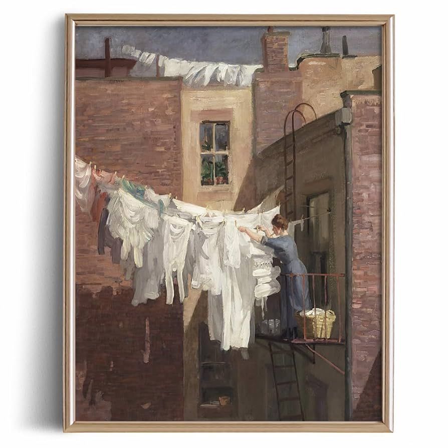 Farmhouse Laundry Picture 11 x 14 Art Print - Gift for Mother Her - Rustic Vintage Decor for Laun... | Amazon (US)