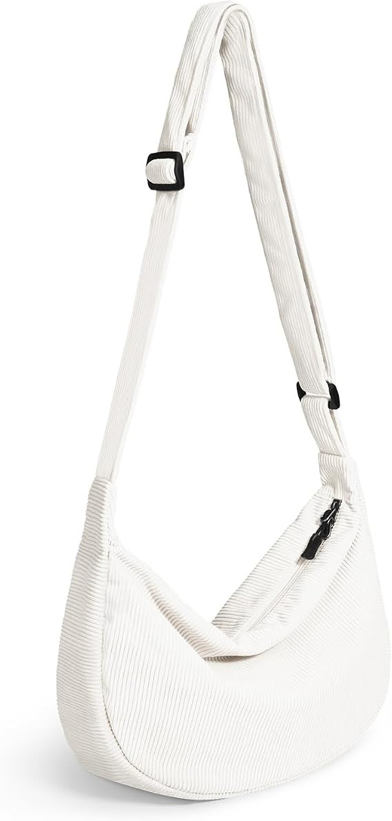 Crossbody Crescent Bag for Women Men, Crescent Bag with Adjustable Strap. | Crescent Bag with 2 Z... | Amazon (US)