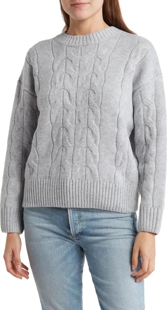 Cable Stitch Crewneck Sweater | Nordstrom Rack
