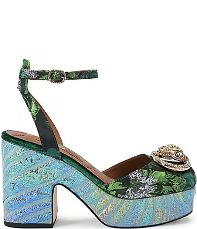 Kurt Geiger London Chelsea Multi Floral Jacquard Platform Pumps - 40.5(9.5) | Dillard's