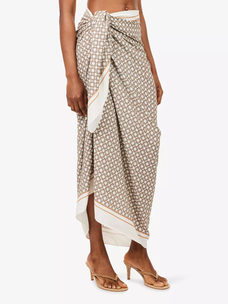 Marina Piccola Printed Woven Sarong | Selfridges