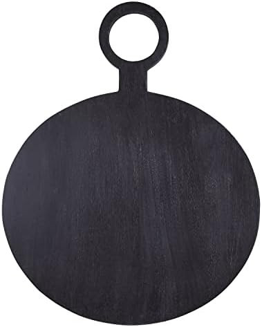 Santa Barbara Design Studio Table Sugar Mango Wood Round Charcuterie Board, Small, Black | Amazon (US)