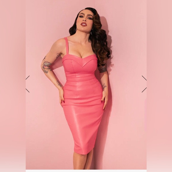 Vixen by Micheline Pitt Pink Vegan Leather Top | Poshmark