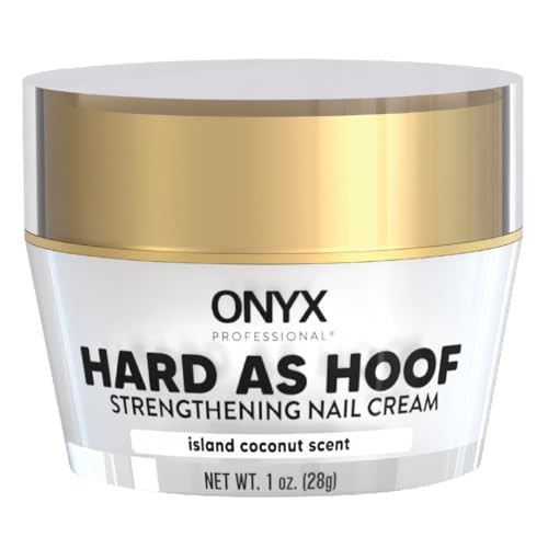 Onyx Professional Hard as Hoof Nail Strengthening Cream, Coconut Scent - Nail Growth and Conditioning Cuticle Cream Stops Splits, Chips, Cracks & Strengthens Nails, 1 oz | Amazon (US)