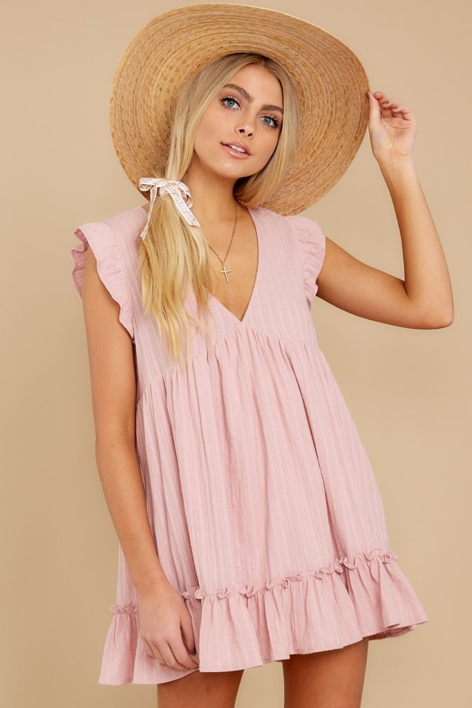 A True Beauty Light Pink Romper Dress | Red Dress 