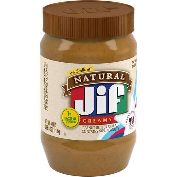 Jif Natural Creamy Peanut Butter - 40oz | Target