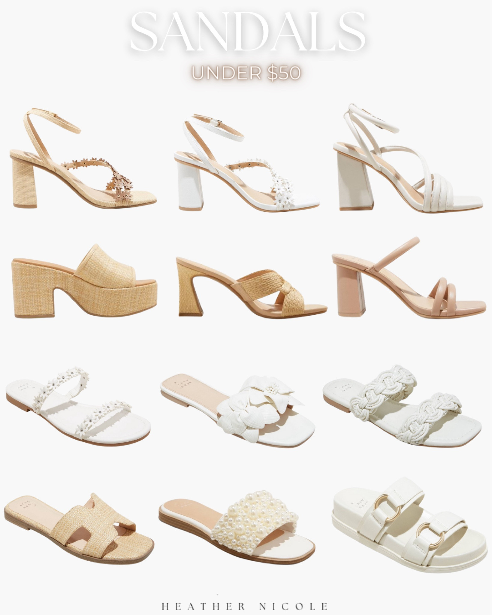 Spring Sandals
Under $50. Many of these are designer inspired! Same look for less 🫶🏼




Sandals, wedges, platform sandals, flip flops, flats, cute sandals, spring shoes, summer shoes, affordable shoes, look for less, Dolce Vita dupes, Steve Madden dupes, designer inspired shoes, woven sandals, raffia sandals, shoes for wedding, Target shoes, Target style

#LTKfindsunder50 #LTKwedding #LTKshoecrush