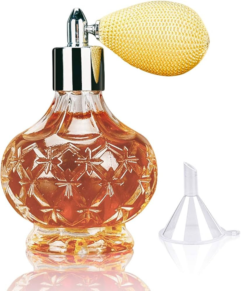 LINALL Perfume Atomizer Spray Bottle - 3.4oz Glass Refillable Bottle with Air Bulb Professional C... | Amazon (US)
