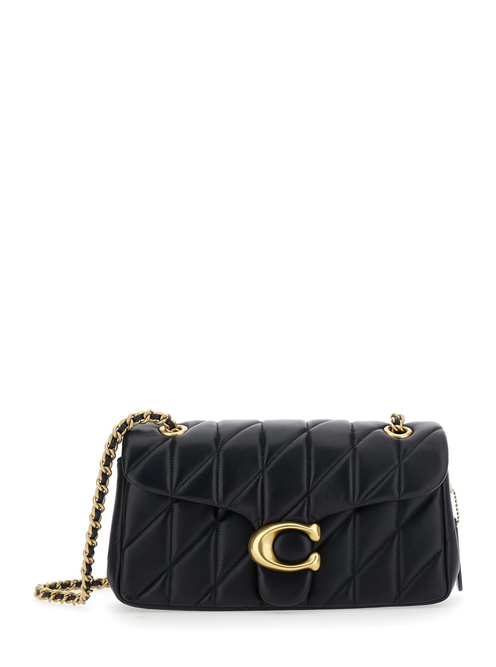 Coach tabby 26 Black Quilted Crossbody Bag With Chain-link Leather Shoulder Straps And Logo Plaque On The Front In Leather Woman | Italist.com US