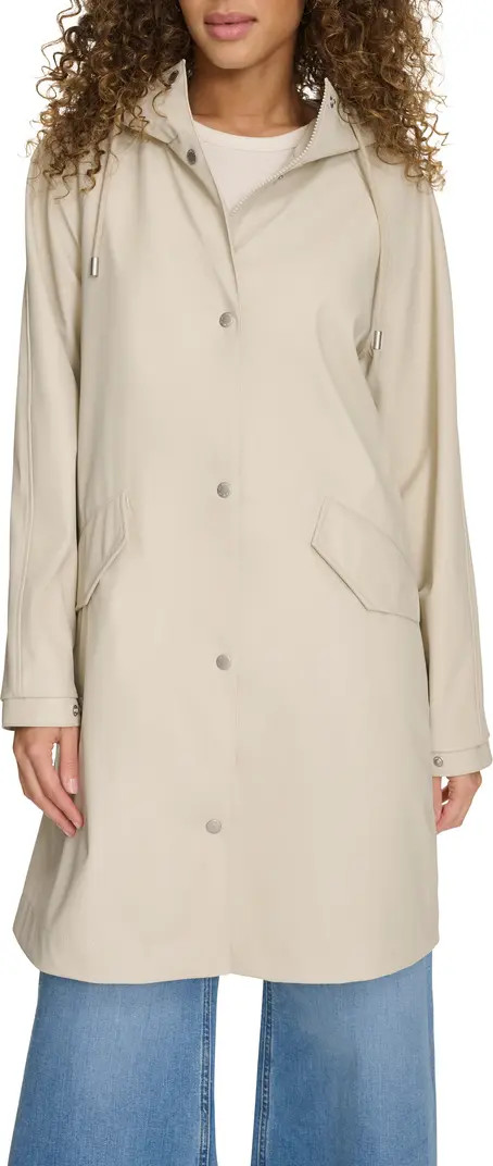 Water Resistant Hooded Long Rain Jacket | Nordstrom