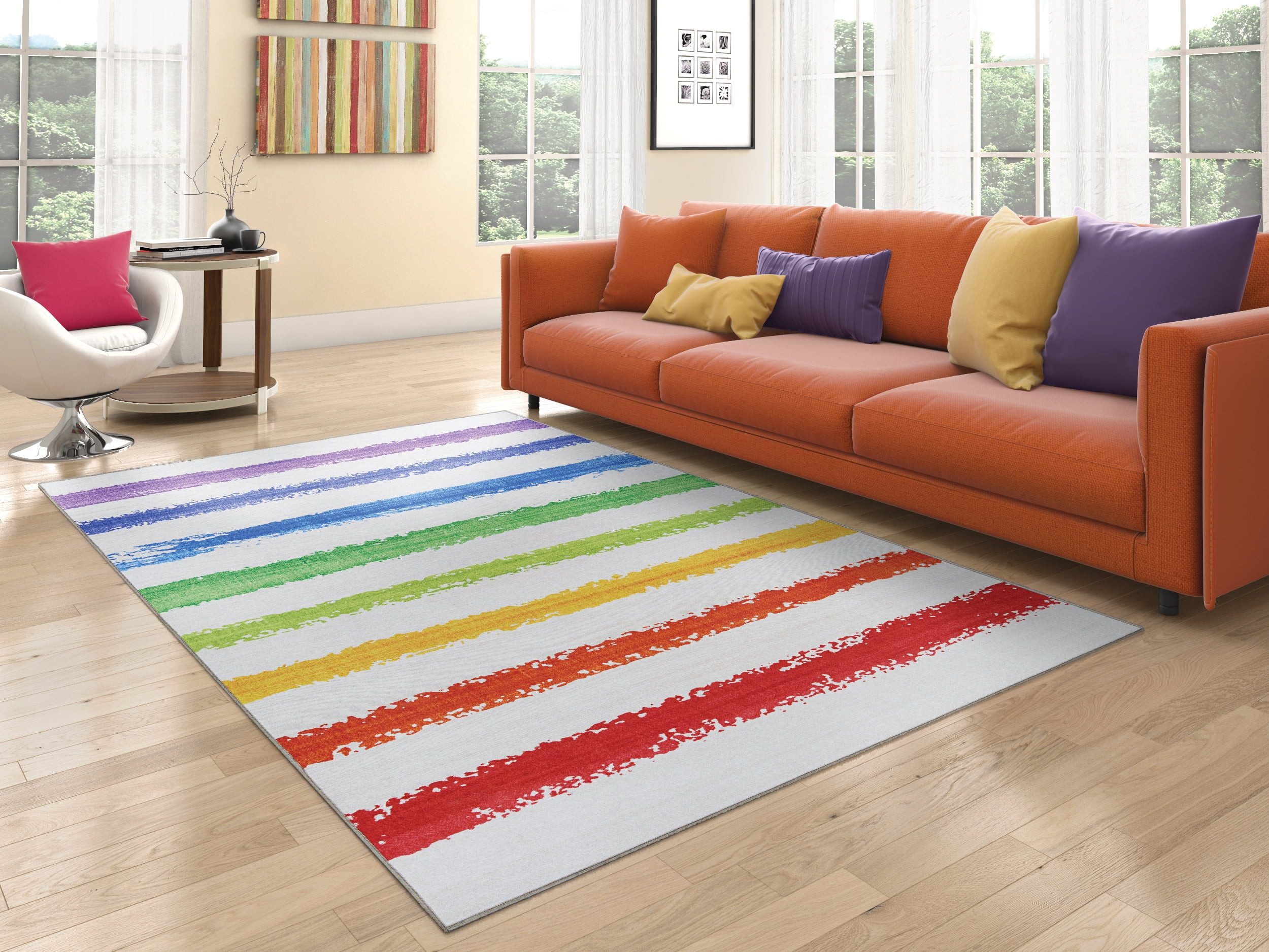 Couristan Rainbow Flavors Spearmint-Multicolor Area Rug - Walmart.com | Walmart (US)