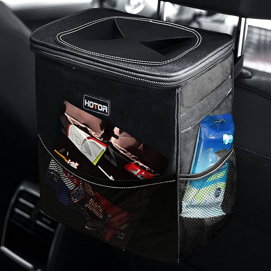 HOTOR 3 Gallons Car Trash Can, Ultra Large Capacity Organizer and Storage with Adjustable Straps ... | Amazon (US)