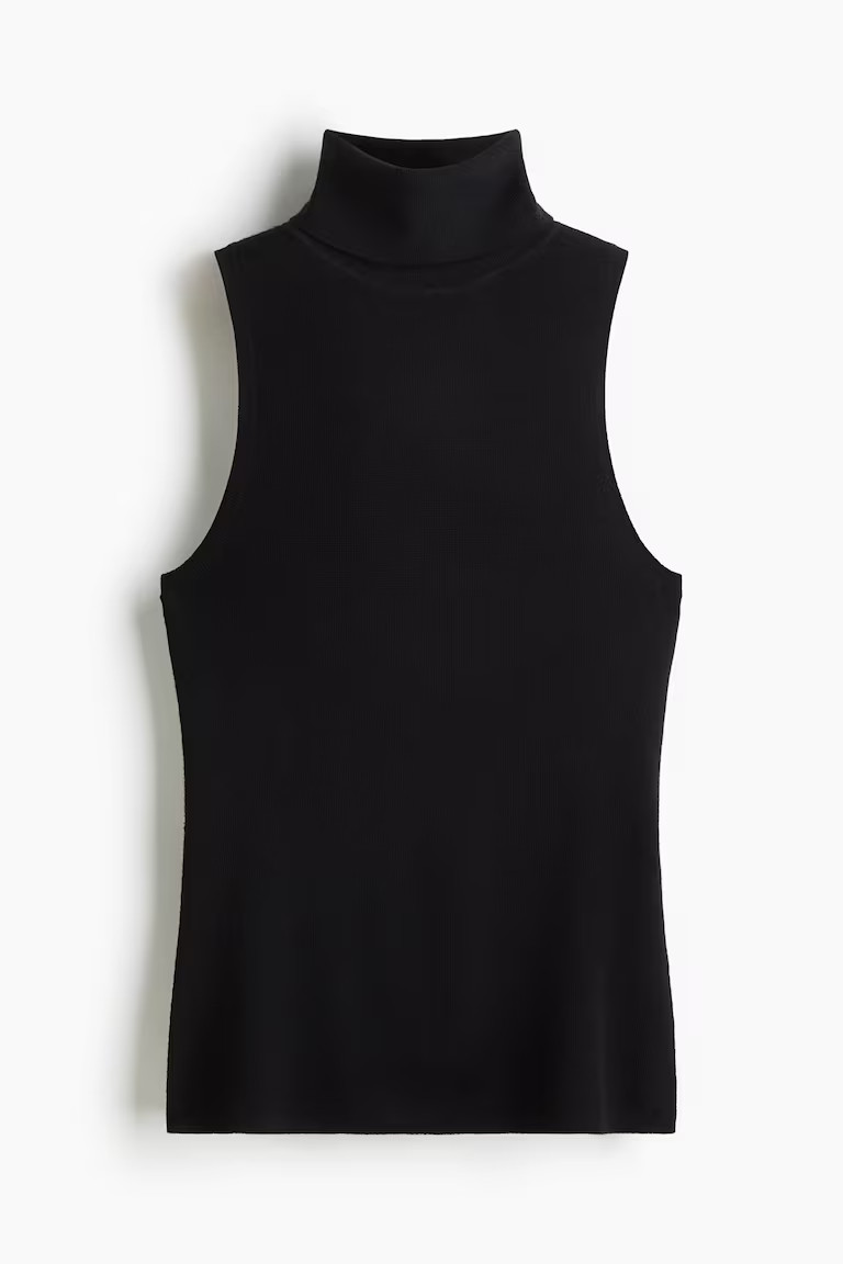H & M - Polo-neck wool top - Black | H&M (UK, MY, IN, SG, PH, TW, HK)