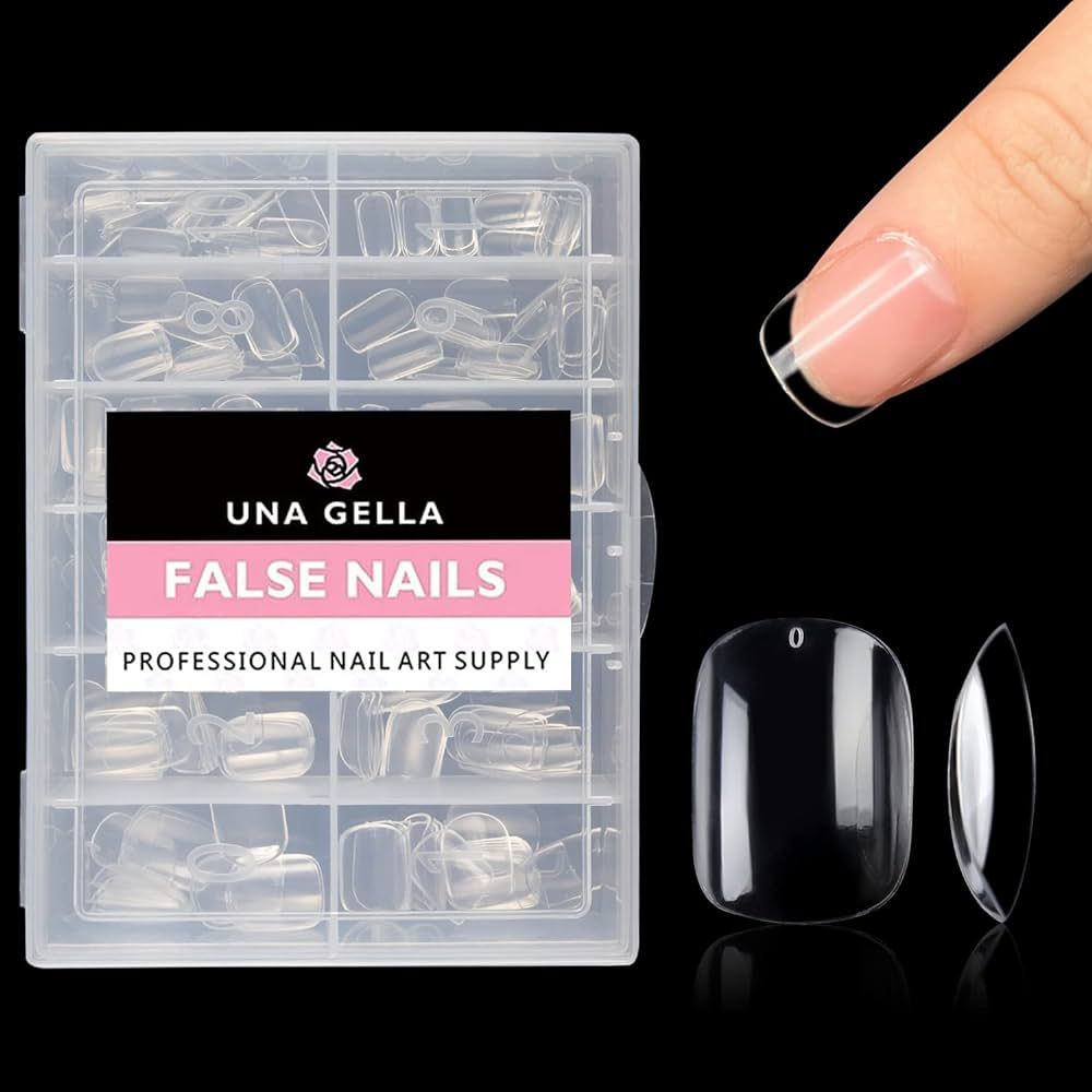 UNA GELLA Extra Short Oval Round Fake Nails 216pcs Extra Short Oval Round Press on Nails Pre-shap... | Amazon (US)