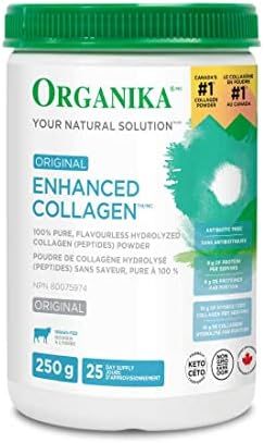 Organika Enhanced Collagen Peptides Powder For Healthy Hair, Skin, Nails, Joints - Hydrolyzed For... | Amazon (CA)