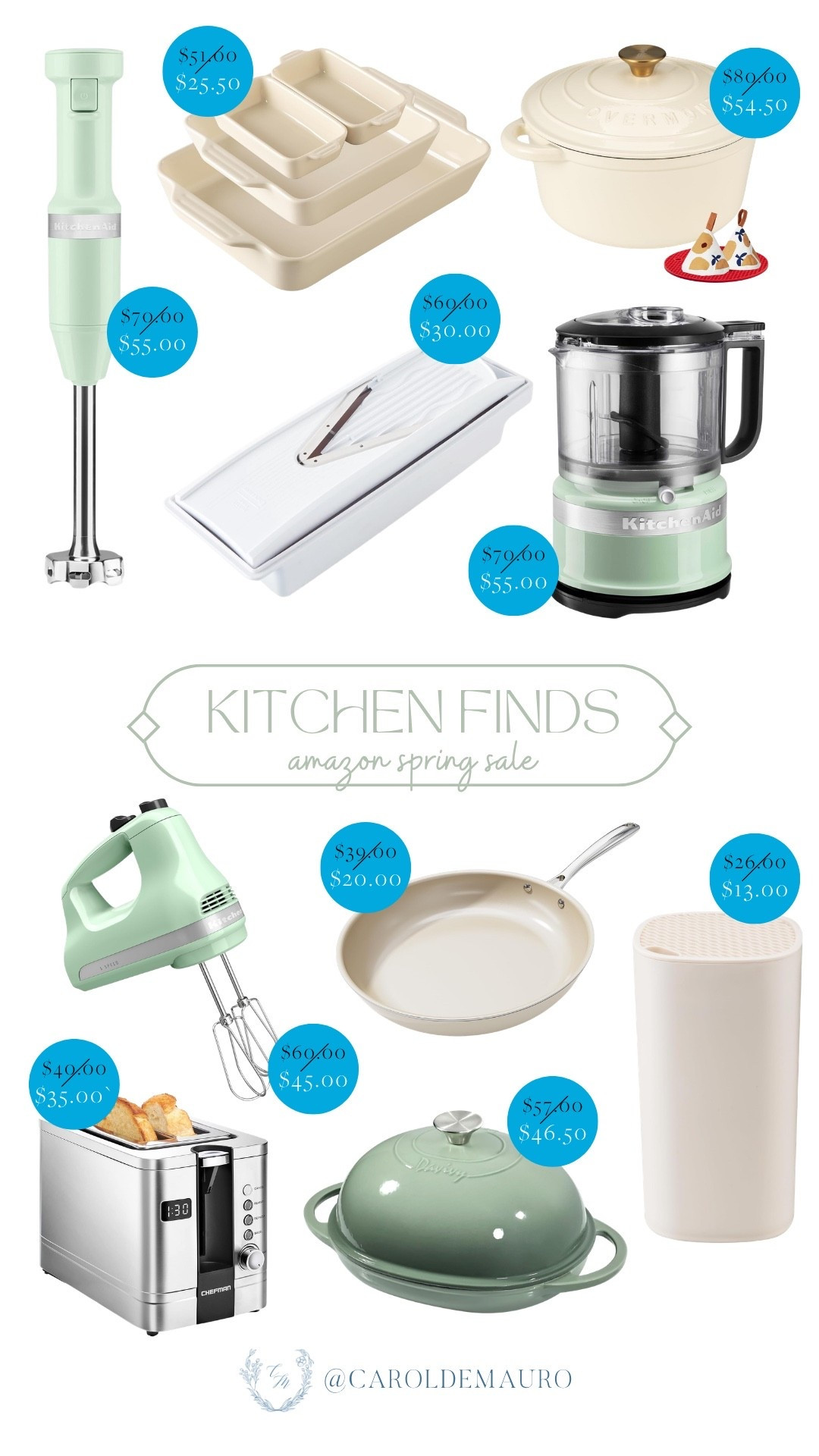 Major deals alert! Catch some sage and cream kitchen staples that are finally on major discount for the Amazon Spring Sale. If you’ve been waiting to refresh your space, this is your sign to add to cart.

kitchen finds, baking essentials, kitchen gadgets, kitchenaid, cookware, home chef, on sale now, creator favorites 2026

#LTKSaleAlert #LTKU #LTKSeasonal