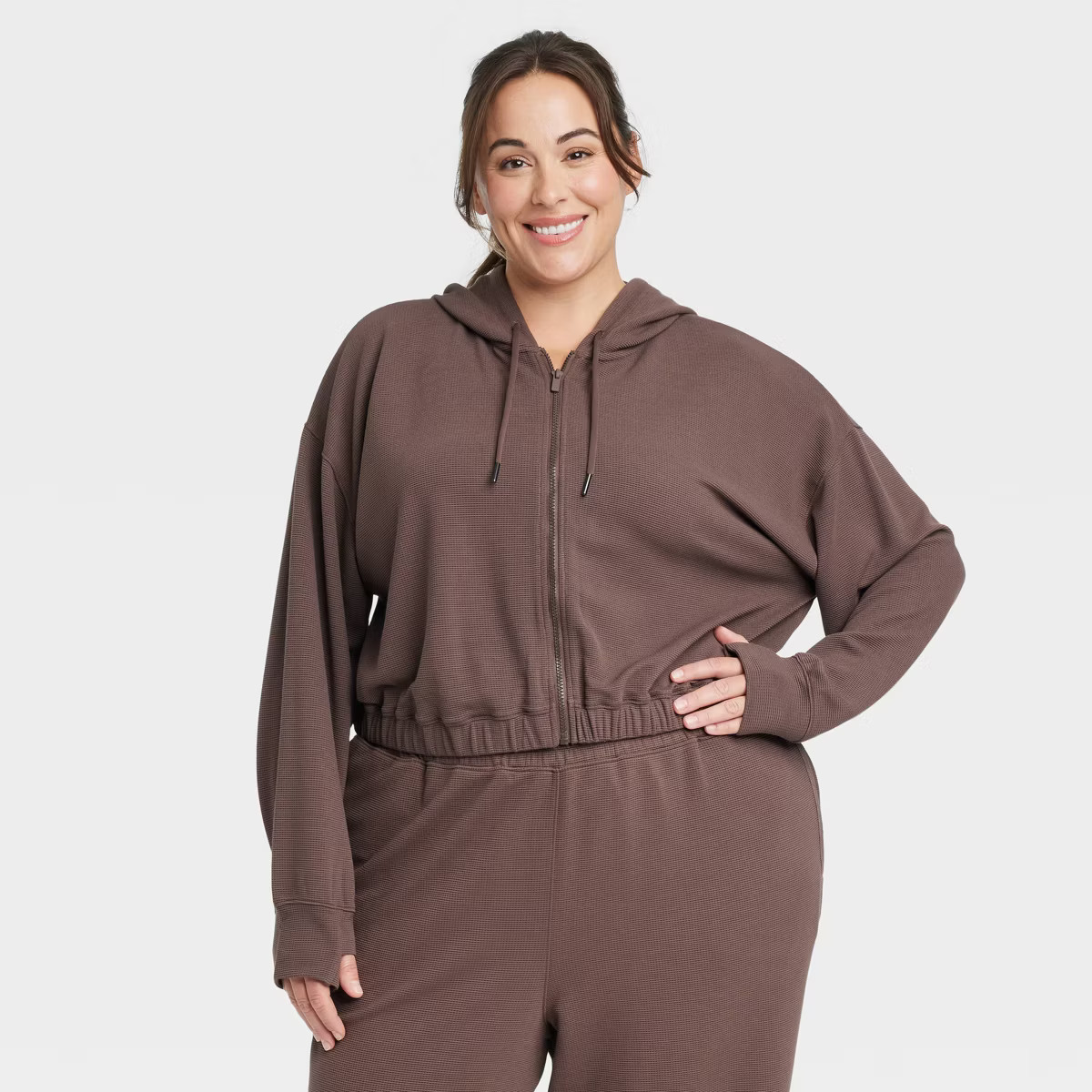 Women's Waffle Full Zip Hoodie - All in Motion™ | Target