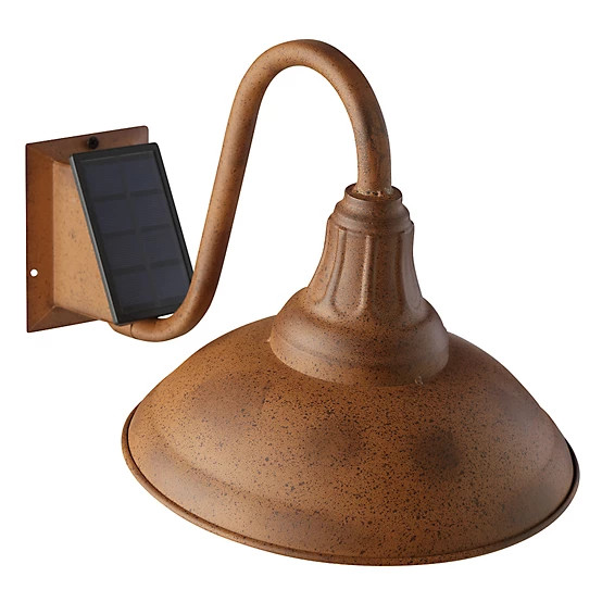 New!Red Shed  Solar Outdoor Metal Lamp, Rust | Tractor Supply