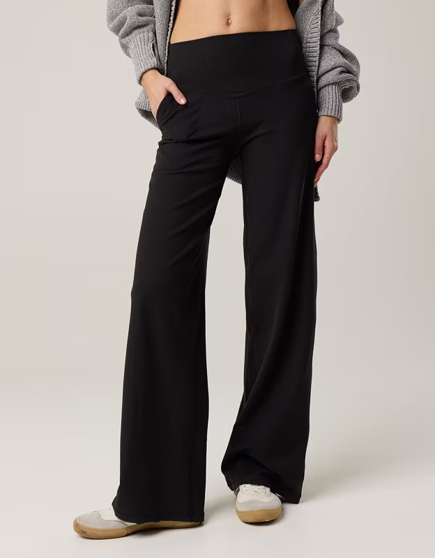 OFFLINE By Aerie Real Me Xtra Ribbed Trouser | American Eagle Outfitters (US & CA)