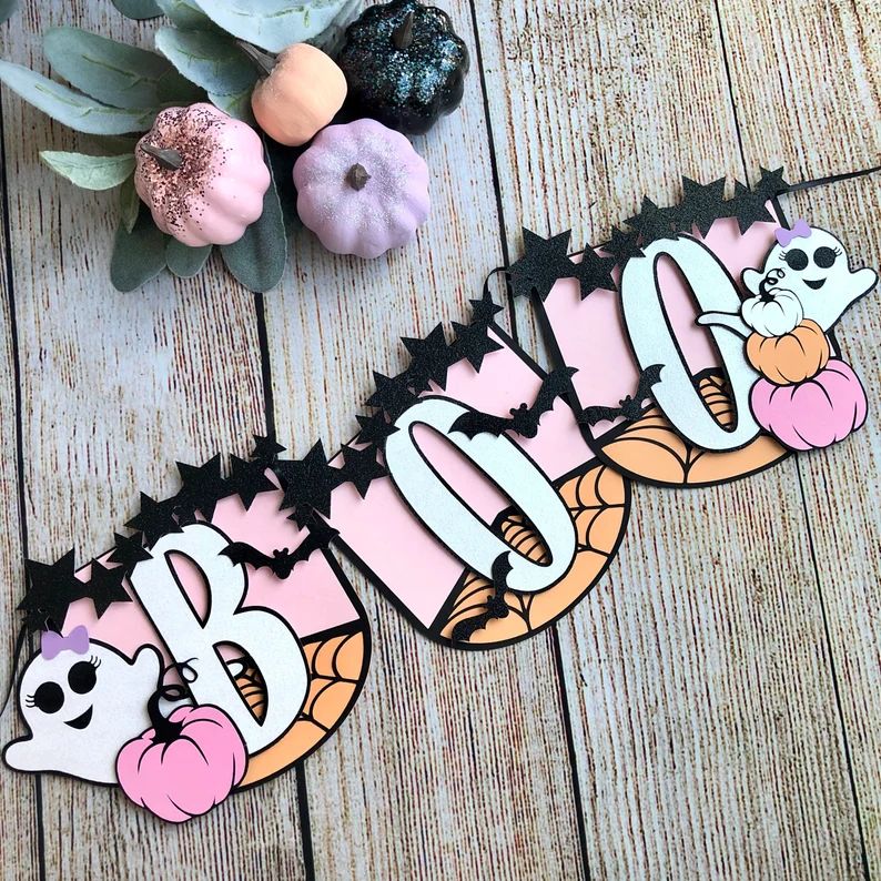 Pink Halloween Not so Scary Party Banner / Glam Halloween - Etsy | Etsy (US)