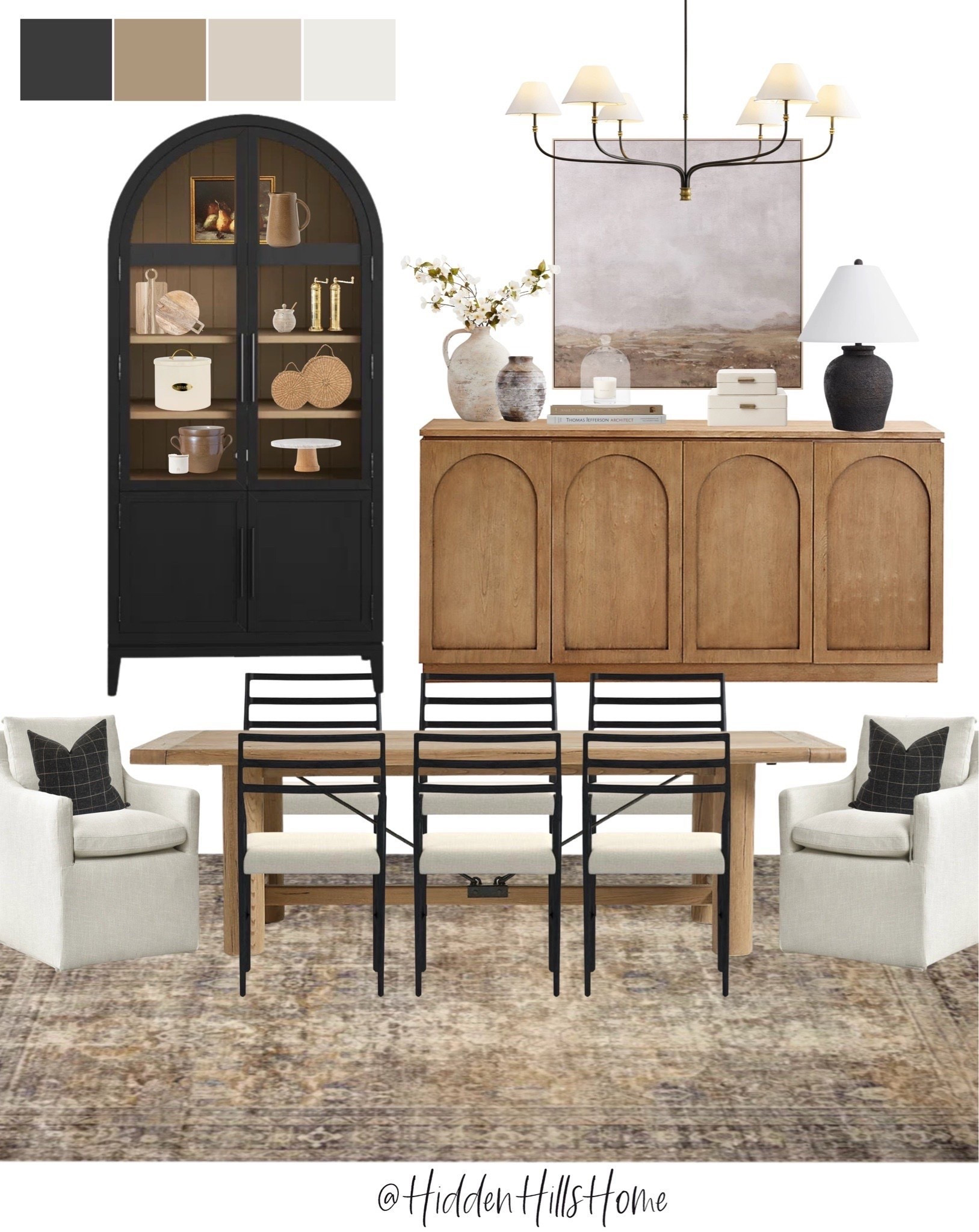 Dining room decor, dining tables, dining room chair, buffet, home decor, dining room design, arch cabinet #dining

#LTKHome #LTKSaleAlert