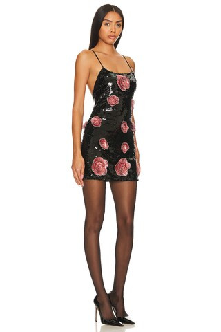 For Love & Lemons Jude Mini Dress in Black from Revolve.com | Revolve Clothing (Global)