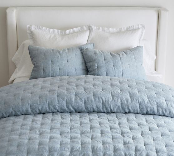 Belgian Flax Linen Tufted Quilt | Pottery Barn (US)