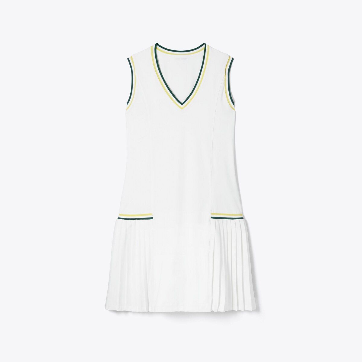 OPEN COLLAR V-NECK TENNIS DRESS | Tory Burch (US)