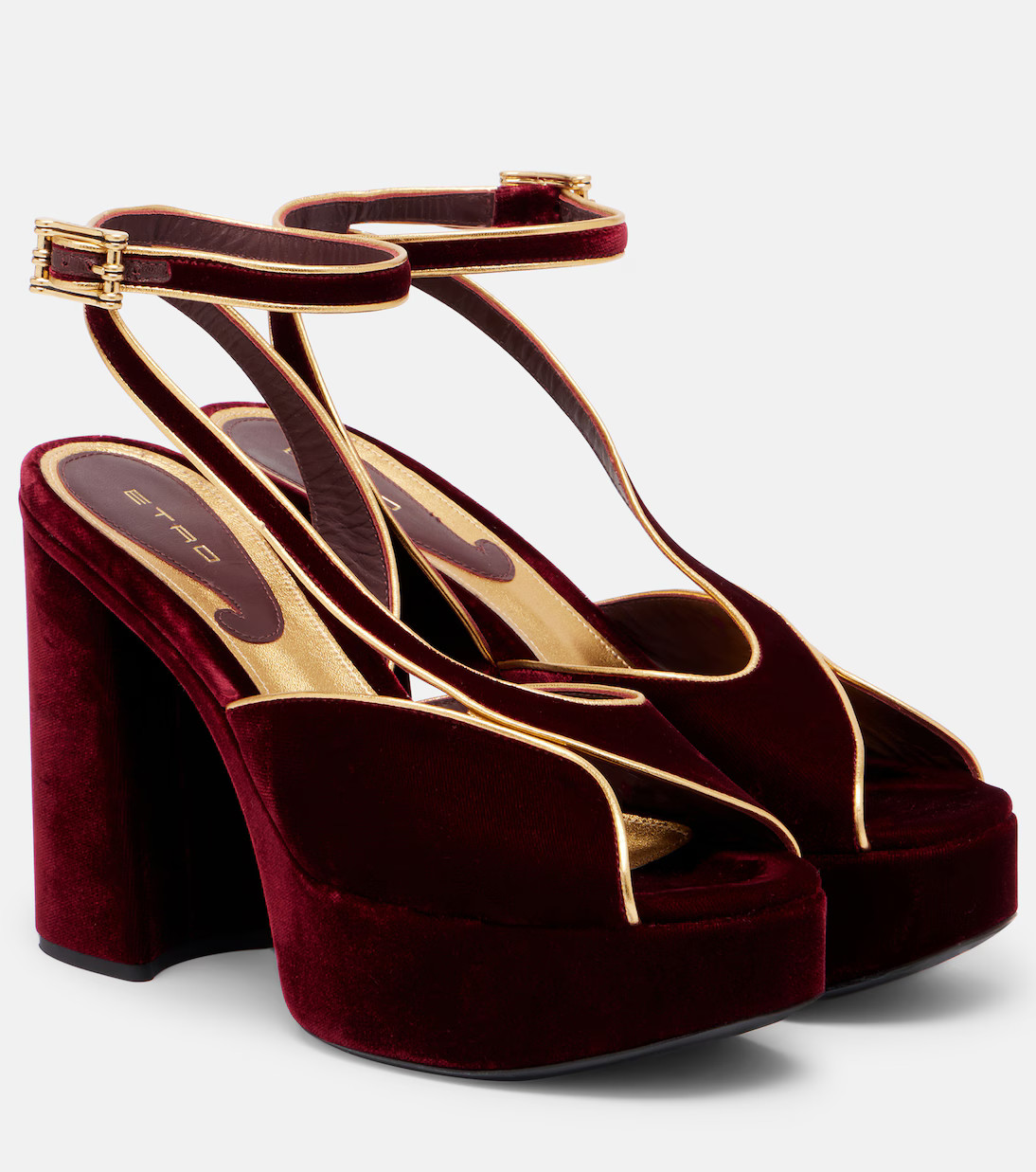 120 velvet platform sandals | Mytheresa (US/CA)