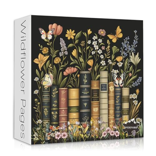 Wildflowers Puzzles for Adults 1000 Pieces, PICKFORU Wildflower Pages Jigsaw Puzzle, Vintage Book... | Amazon (US)