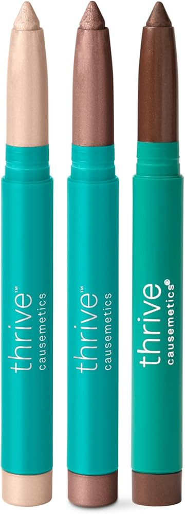 Thrive Causemetics Brilliant Eye Brightener Shimmer Classic Eyeshadow Stick Bundle, 3 Shades, Wat... | Amazon (US)