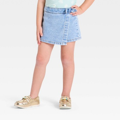 Toddler Girls' Denim Skort - Cat & Jack™ Light Wash 12M | Target