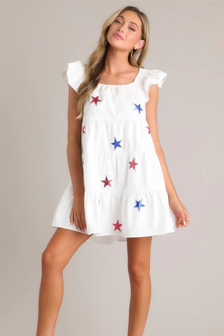 Stars dress
Red white and blue
4th of July outfit 
Memorial day weekend, outfit, summer outfit

#LTKSeasonal