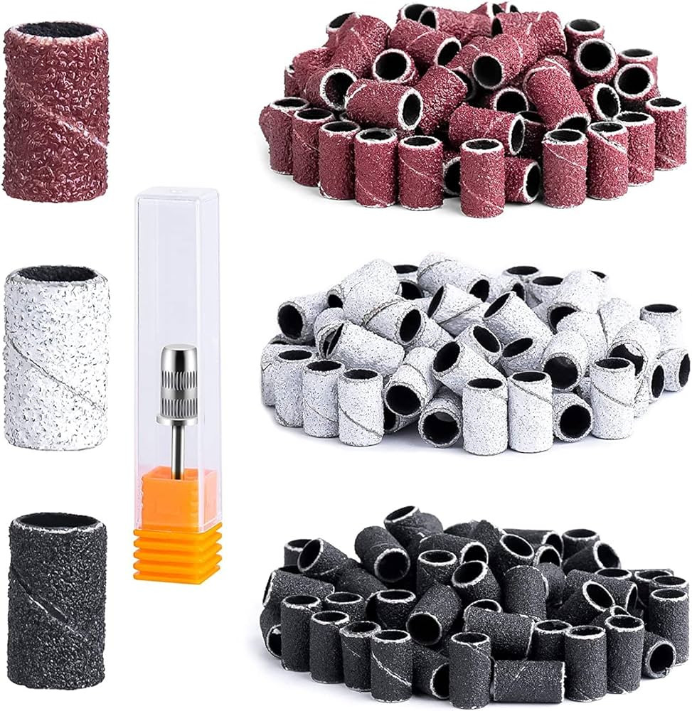 MelodySusie 300 Pcs Professional Sanding Bands with Mandrel for Nail Drill, 80 Coarse, 120 Medium... | Amazon (US)