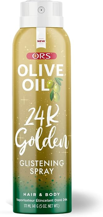 ORS Olive Oil Style & Shine 24k Golden Glistening Spray infused with Golden Glitter Flakes for Ha... | Amazon (US)
