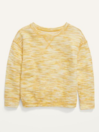 Cozy Thermal-Knit Sweatshirt for Toddler Girls | Old Navy (CA)