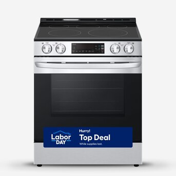 LG Easy Clean 30-in Glass Top 5 burners 6.3-cu ft Slide-In Electric Range ( PrintProof Stainless ... | Lowe's