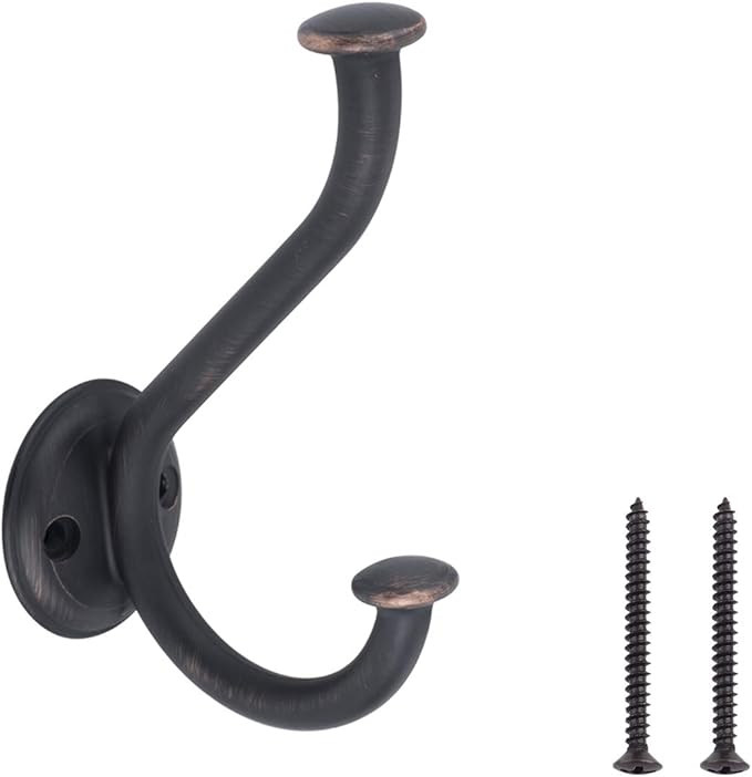 Amazon Basics Coat Hook - Oil Rubbed Bronze, 5-Pack | Amazon (US)