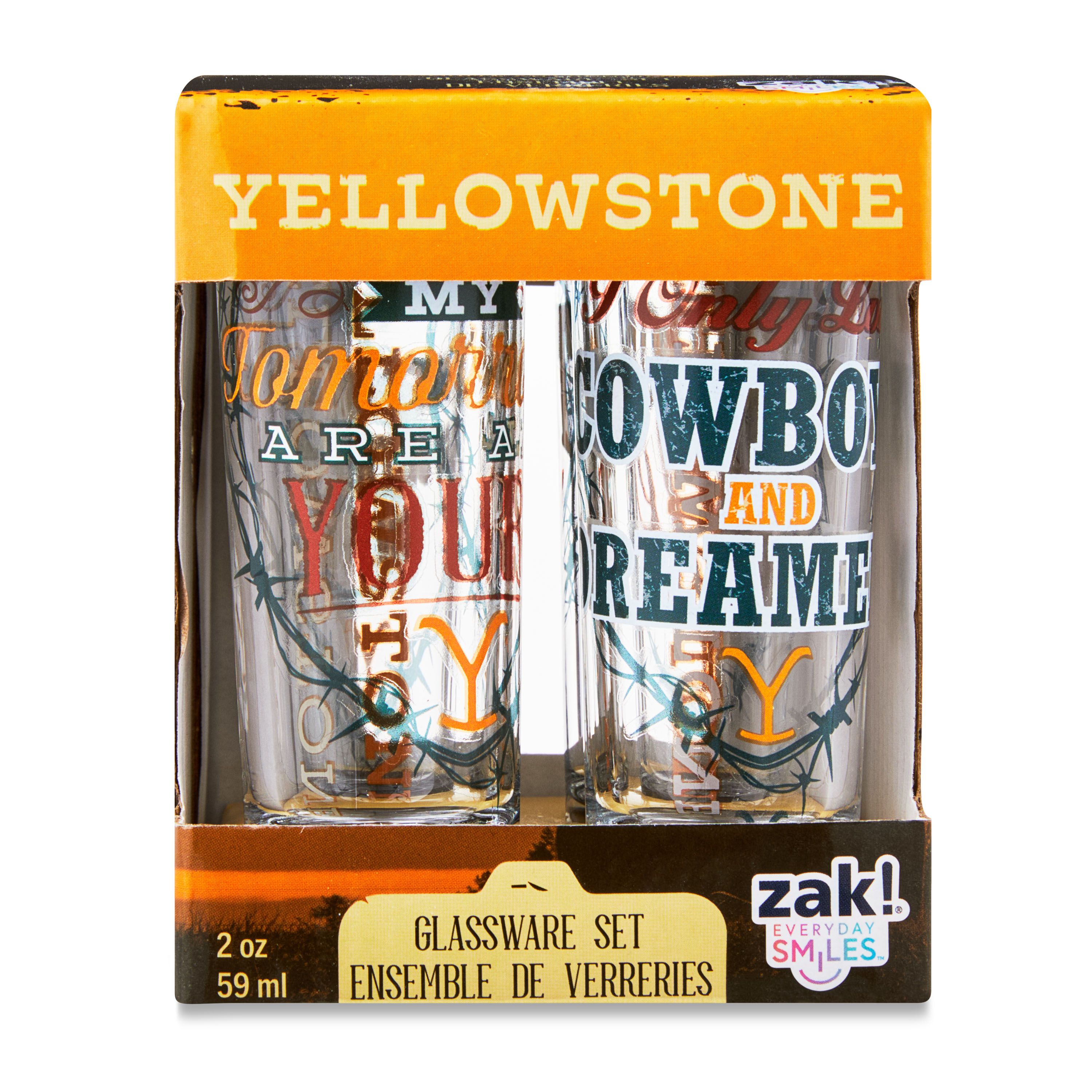 Zak Designs Yellowstone 4pk Mini Glass | Walmart (US)