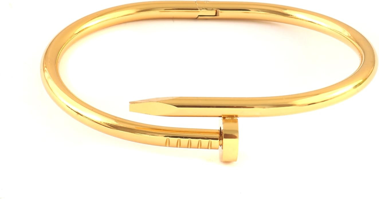 JewarHaat Gold Plated Open Cuff Bangle Bracelet For Women Statement Brushed/Hammered/Textured Bra... | Amazon (US)