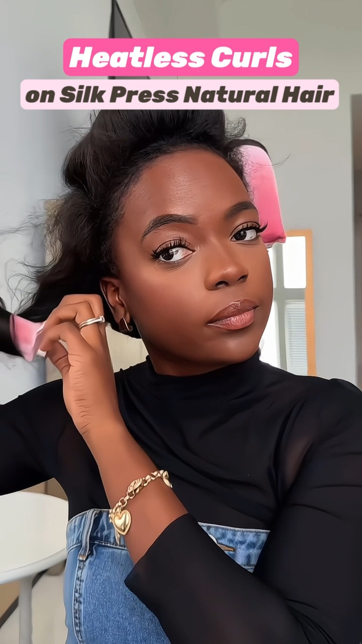 Trying out heatless curls on my silk-pressed natural hair! Love how these heatless curls give my short hair soft, bouncy waves without any damage

#LTKCyberWeek #LTKBeauty #LTKgrwm