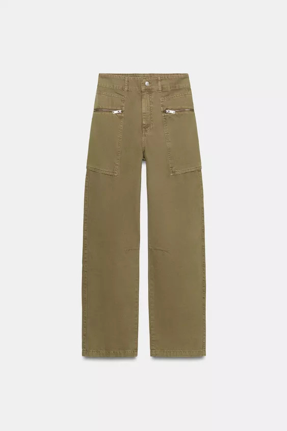Z1975 MID-RISE CARGO JEANS WITH ZIPPERS | Zara US